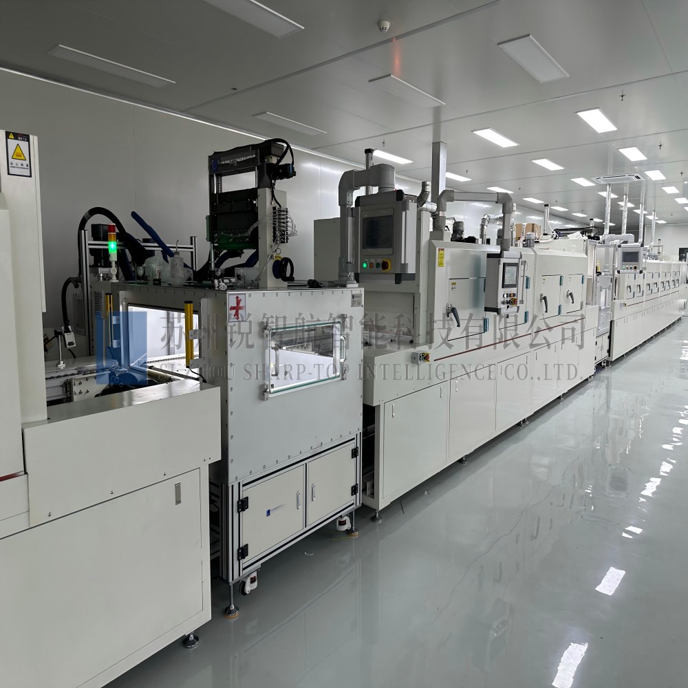 Automatic glue potting machine production line